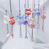 Hydrangea Flower Phone Charm Trendy Bag Pendant Bowknot Bag Charm Phone Lanyard Glaze Material for Trendy Individuals
