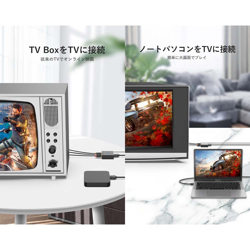 VENTION Адаптер-конвертер HDMI в RCA, Черный, DC 5V 1A, Питание от USB, Металлический корпус, AV-конвертер, Совместимость с видео и аудио
