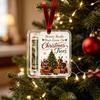 Money Gift Decor Christmas Cash Holder Ornament, Acrylic Angel Santa Cat Transparent for Xmas Tree, Holiday Party Hanging Decoration with Lanyard Easy