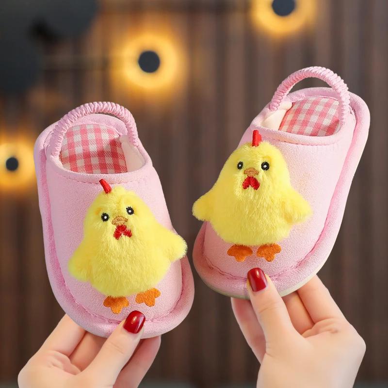Унисекс Милые тапочки с пандой для детей (1-5 лет), Противоскользящая эластичная лента, Весна/Осень