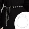 Rhinestone Waist Chain Belt Metal Dress Accessory Simple Body Link