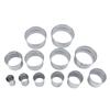   12PCS Stainless Steel Round Cutters   Pastry for Baking Dough   Mousse Cake Pizza with Premium Rustproof Cylindrical Design  
