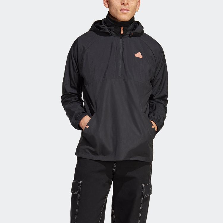 adidas Ветровка Lift Your Mind, повседневная спортивная куртка с капюшоном, унисекс, верхняя одежда, черный IP3726
