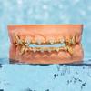 rhinestone Charm Teeth Grillz Double Glossy Love Drill Braces Men Women Jewelry  Tooth Socket