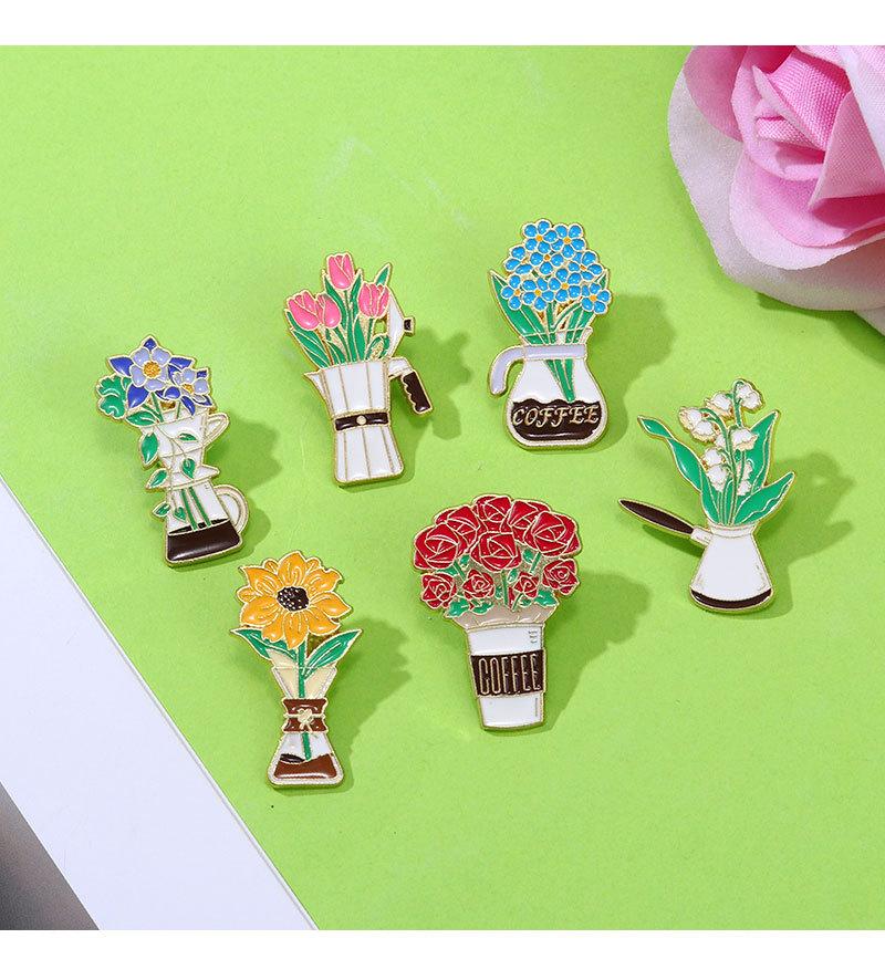 Potted Plant Pins Decorative Backpack Decor Enamel Pin Unique Flower Pins For Girls Accessories Clothing