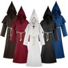 Unisex Halloween Middle Ages Robe Hooded Cloak Monk Suit Cosplay Costume Plague Doctor Adult Role Playing Decoration Clothing