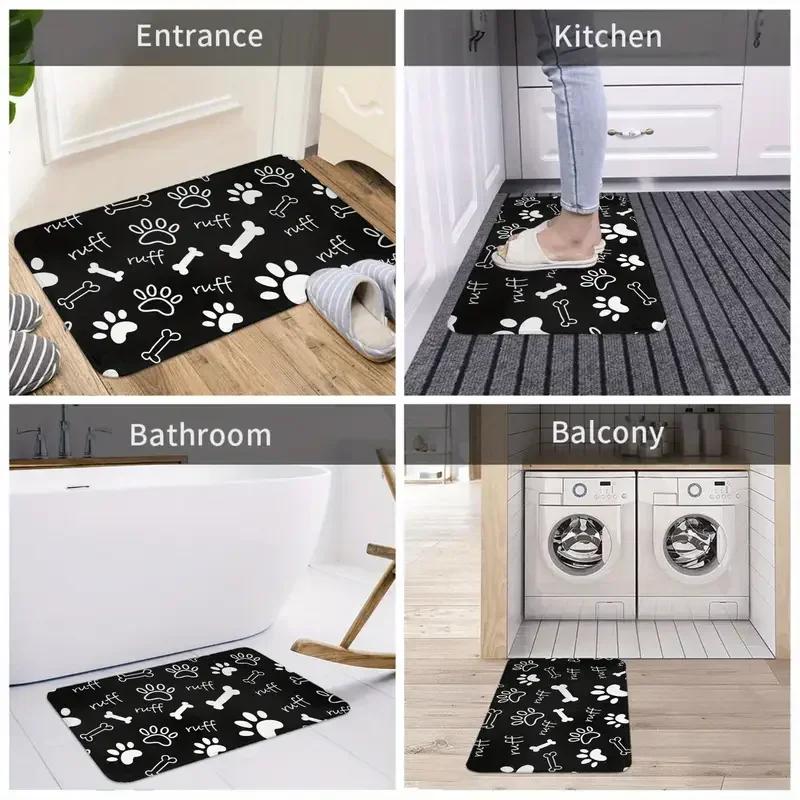 Welcome Floral Home Letter Pattern Door Mat, Non-slip Soft Floor Mat, Decorative Carpet for Home Living Room Bedroom Kitchen