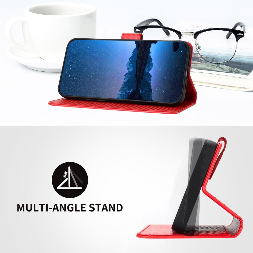 Imitating Carbon Fiber Patterns, PU Leather Wallet Card Bag Phone Case For Huaiwei P20,P30,P40,P50,Honor 50,Honor 60,Honor 70,Honor 90,X6,X7,X8...