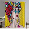 Домашний интерьер Шторы 2 шт. Поп-арт оконные шторы для комнаты 2 панели Хэллоуин украшения абажуры тюль для спальни перегородка