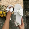 Fashion Women Slippers Shoes Summer Cute Butterfly-Knot Flats Casual Sandals Solid Color Beach Slippers Slides Women Zapatos De Mujer