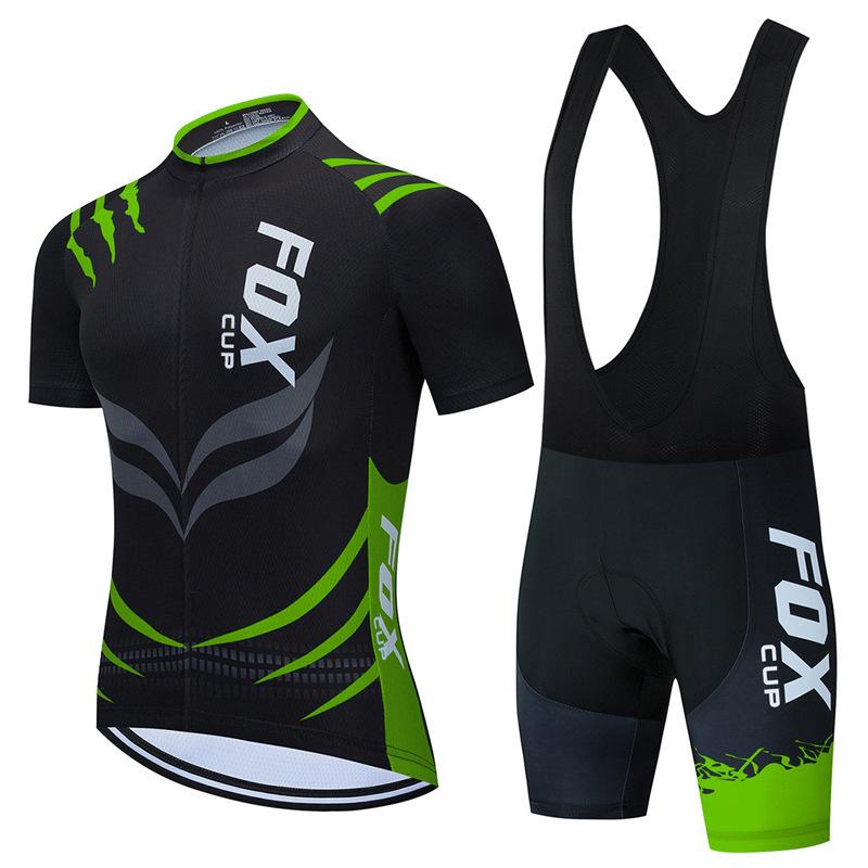 Summer Cycling Suit Short-sleeved Suit Mountain Bike Cycling Team Version Racing Suit Men's Breathable Downhill Suit