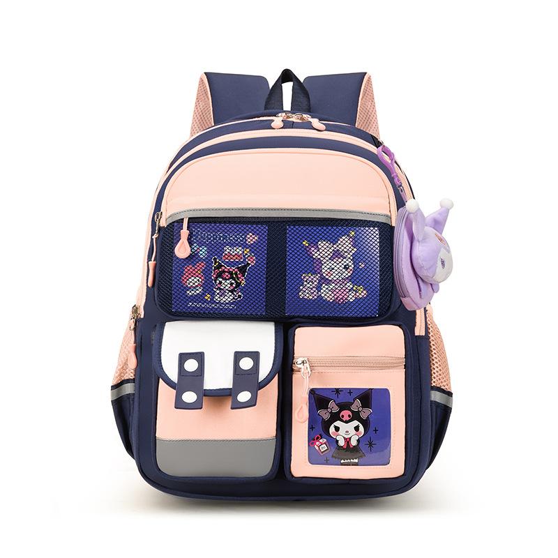 Large Capacity Primary School Schoolbag Cartoon Animation With Pendant Boys And Girls Backpack Cute Children'S Backpack Tide