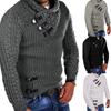 Men's Winter Leisure High Neck Long Sleeve Solid Sweater
