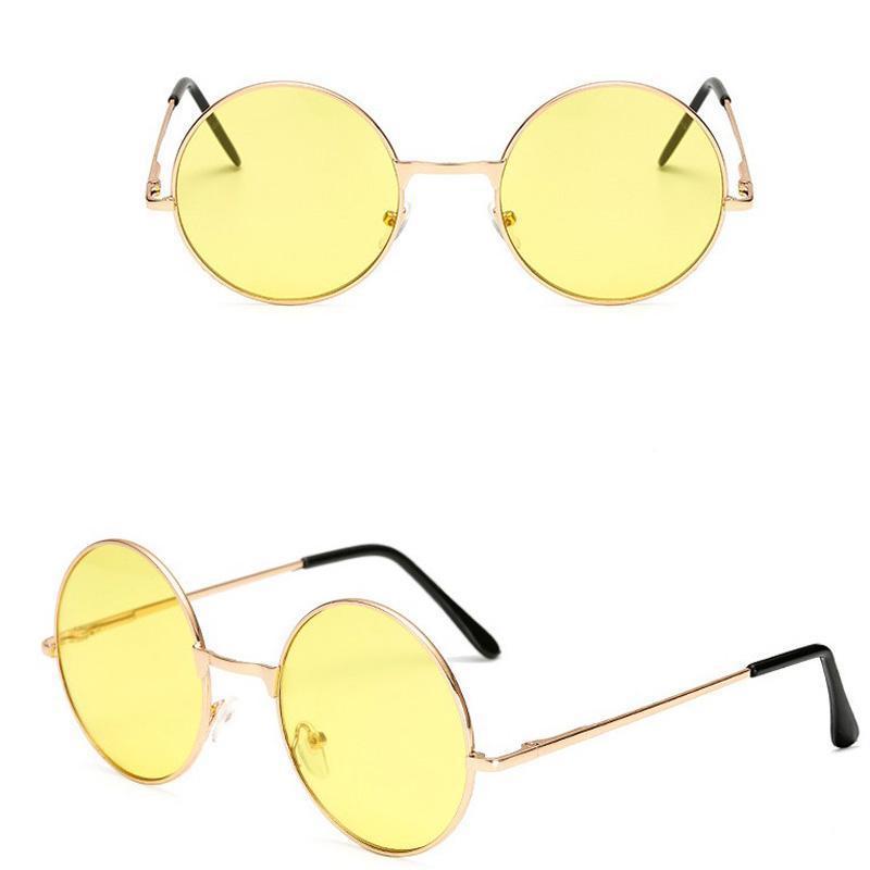 1 шт., винтажные карамельные простые детские круглые солнцезащитные очки с защитой от ультрафиолета для девочек, ретро милые солнцезащитные очки
