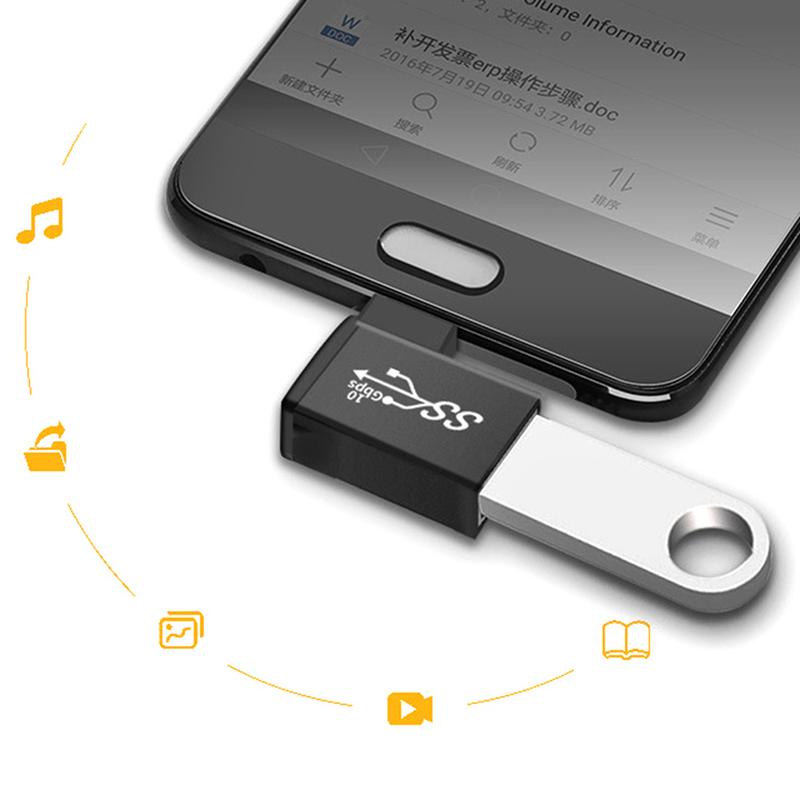 OTG-адаптер USB 3.1 Type-C (female) на USB 3.0 (male) 10 Гбит/с, Type-C на USB 3.0, под углом 90 градусов, для разъема USB-C OTG