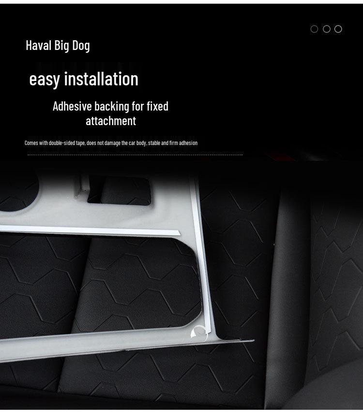 Комплект интерьера Haval Big Dog: Панель переключения передач и наклейки на двери с текстурой персикового дерева