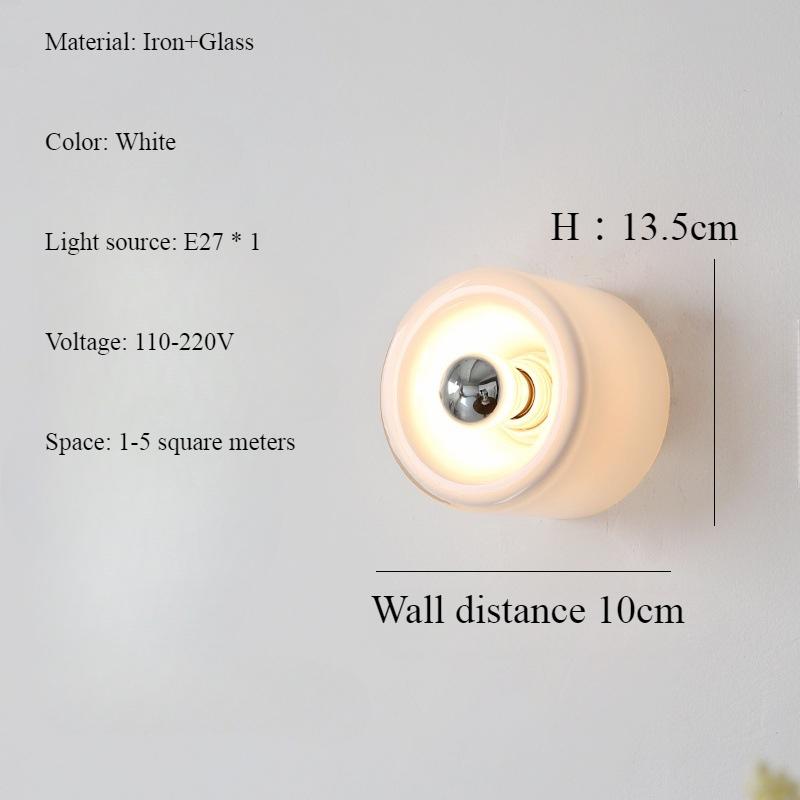 Bauhaus Modern Simple Glass Wall Lamp Future Style Nordic Bedroom Board Living Room Decoration Wall Lights LED Atmosphere Luster