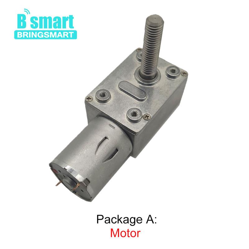 6-24V 6-150RPM Worm Gear DC Reducer Motor With M8 Threaded Shaft Reversed CW/CCW Self Locking For Automatic Equipment Customized