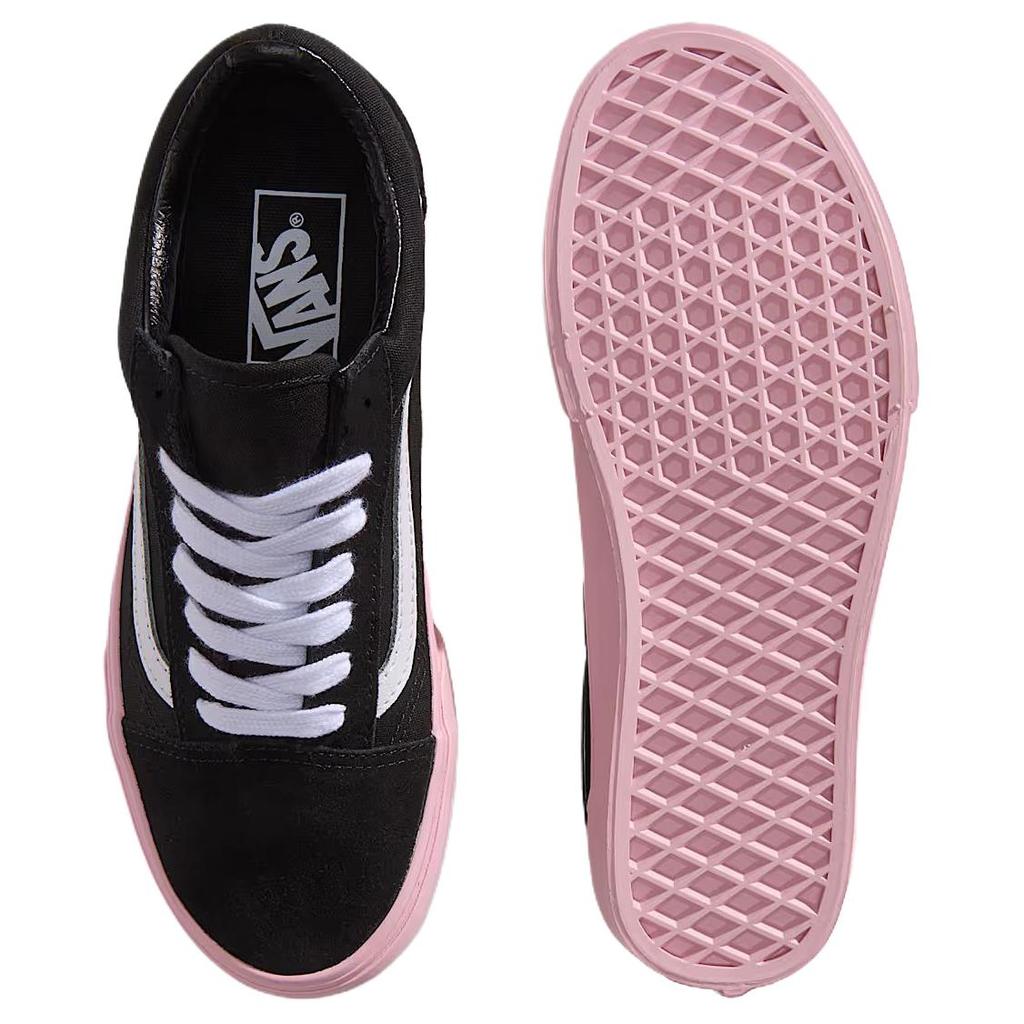 Vans Низкие кеды для скейтборда Old Skool, унисекс, черные с розовым, VN000D6WPIB