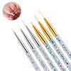 3Pcs Nail Art Liner Brush Painting Flower Drawing Lines Grid Stripe Manicure Acrylic Brush DIY Tool