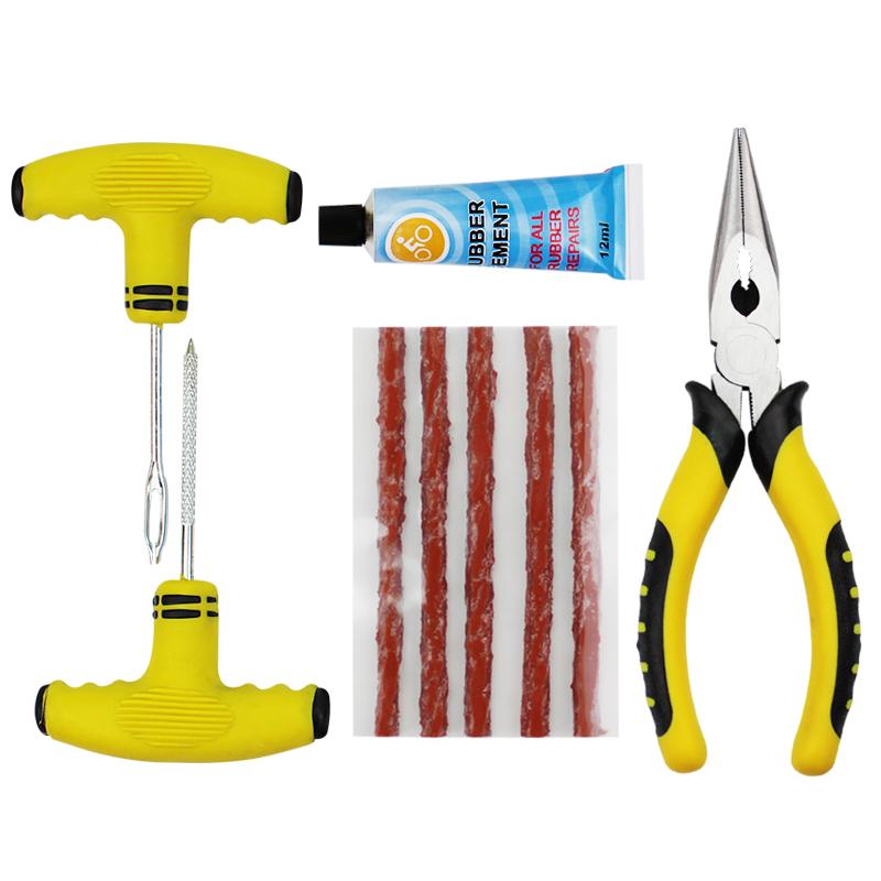 Аварийный набор для ремонта шин для автомобилей и мотоциклов - Вакуумный инструмент и полоски быстрого клея