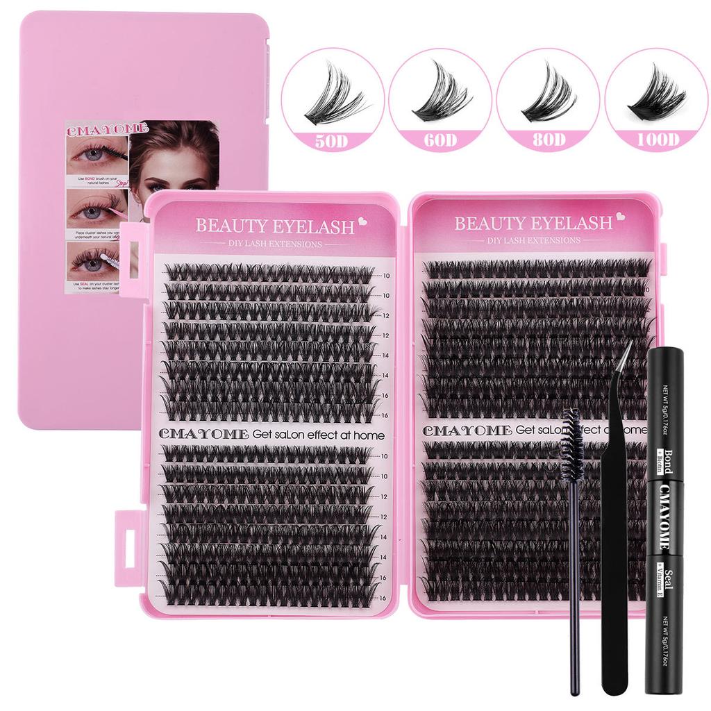 640 Tufts Diy Single Tufts Of False Eyelashes Natural Thick D-Song Segmented Grafting Eyelashes