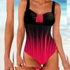 Gradient Sexy Backless One-Piece Swimsuit for Women