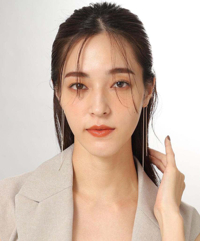 Серьги K10 Spike Тройные серьги-пусеты 40576532 Желтое золото 00 [Кокошник] Женские (100)