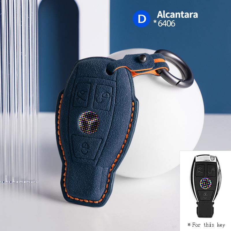 New suede car key case cover protector shell For Mercedes Benz A B C E Class GLS GLA GLK GLC CLS CLA AMG W204 W205 W212 W463 MR8