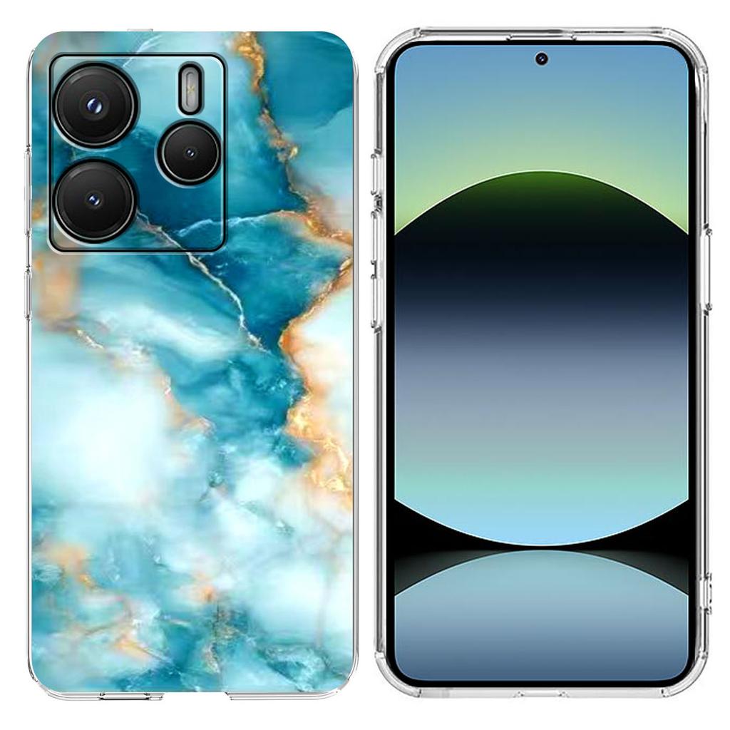 Для Xiaomi Redmi Note 14 4G (164,84мм) Чехол Печать Мраморный Узор Мягкий ТПУ Чехол для Телефона