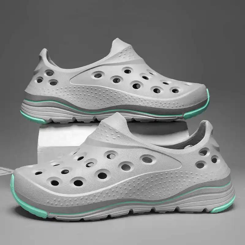 Модные мужские аквашузы на платформе со шнуровкой, тапочки, домашние сандалии, пляжные шлепанцы, кроссовки, спортивные, смешные, милые, премиум