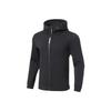 Li-Ning Толстовка с капюшоном Fitness Series Letter Print 3D Cut Zip с длинным рукавом для мужчин, черные топы AWDS093-1