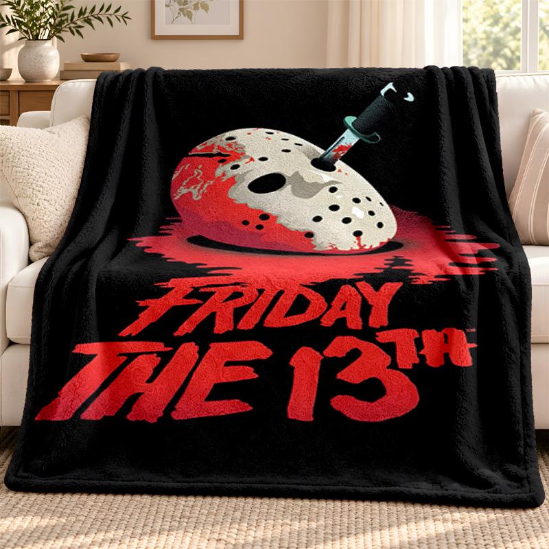 Friday the 13th blanket Flannel Blanket Soft Cozy Plush Throw for Sofa Bed Lightweight Home Decoration Outdoor camping