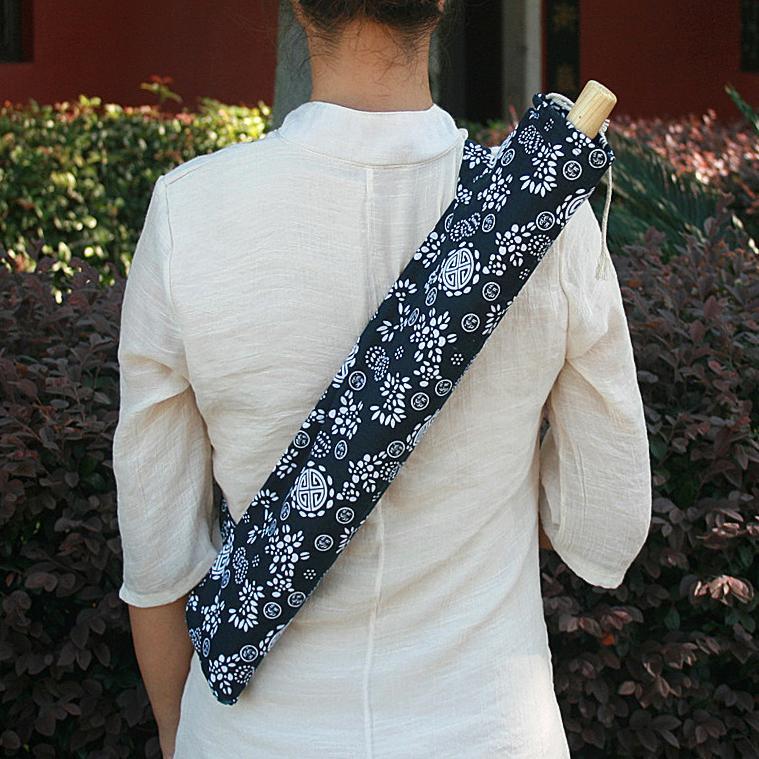Oil Paper Umbrella Garden Bag Blue And White Porcelain Umbrella Cover Performance Portable Cloth Straight Handle Chinese