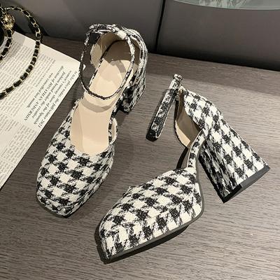 Модные женские туфли на массивном каблуке, брендовые сексуальные туфли-лодочки, весна-лето, новый тренд, дизайнерские сандалии для вечеринок, женская обувь