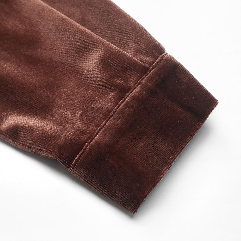 Вельветовый кардиган с лацканами, длинными рукавами и карманами для весны/осени