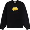 Kith Butter Nelson Treats Waffle Series Comfortable Vintage Print Long Sleeve Sweatshirt Unisex Sweatshirt Black KHT030153-001