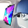 Airplane Tablet Holder ,Travel Train Seat Cupboard Bar ,Handfree Foldable Phone Bracket Stand, Desk Edge Grip 360 Rotation