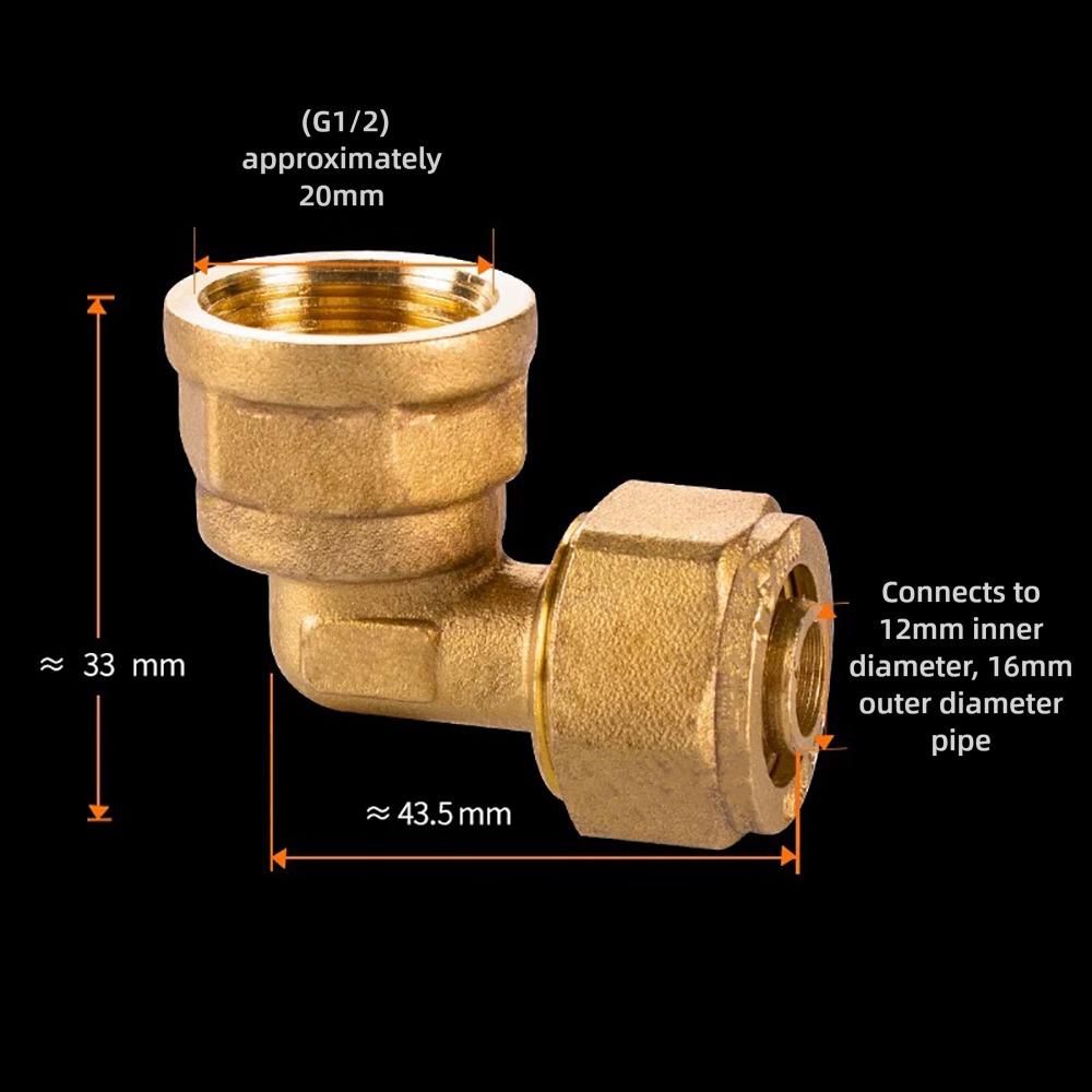 Новый латунный фитинг с наружной/внутренней резьбой, 2/3-ходовой, соединитель для труб 1216, медный соединитель, солнечный водонагреватель.