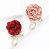 Creative Alloy Rhinestone Fabric Rose Brooch High-End Temperament Women'S Clothing Corsage Jewelry Pin