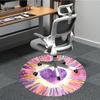 1pc Heartburst Office Round Area Rug,  Mat Suitable ForOffice, Under Office Chairs Bedroom Living Room Home Decor, Room Deco