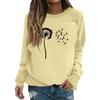Женская модная повседневная толстовка с длинным рукавом и круглым вырезом с принтом