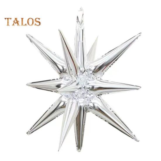 6 шт. Звездные шары 12-точечные звездные шары из фольги и майлара для свадебного юбилея, рождественского, новогоднего, дня рождения, вечеринки, принадлежностей