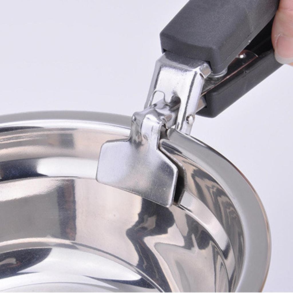 Зажим для чаши из нержавеющей стали, универсальный ручной держатель для тарелок, милый зажим для кухонных инструментов для микроволновой печи