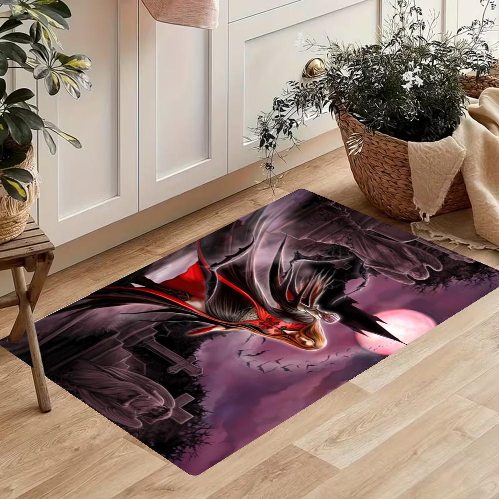 Gothic Style Kitchen Floor Mat Nonslip Washable Soft Carpet Doormat Suitable For Bedroom Living Room Kitchen And Bathroom Home Decor