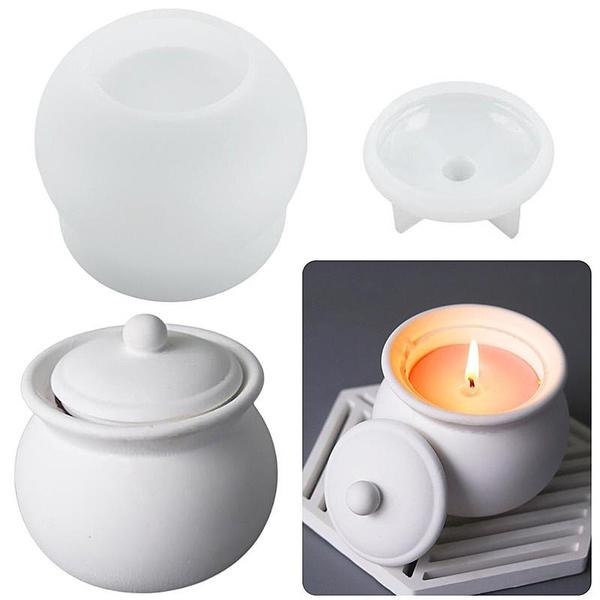 1 Набор Круглая банка силиконовая форма с крышкой для смолы эпоксидной/гипса/цемента бетона DIY AVE