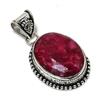 Ruby Natural Gemstone Handmade 925 Sterling Silver Pendant 1.85" E2e62