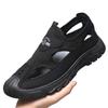 Fashion Summer Breathable Men's Baotou Sandals Hollowed Out Mesh Shoes Outdoor Non-slip Lightweight Sports Casual Beach Shoes