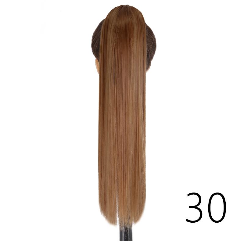 LISI HIAR Women Long Straight Ponytail Hair Wig Red Wine Blond Light Grey Black Synthetic Fiber Hair Extensions Party Time Daily Use
