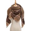 European and American Style Large Check Triangle Snood Scarf - Spring, Autumn, Winter